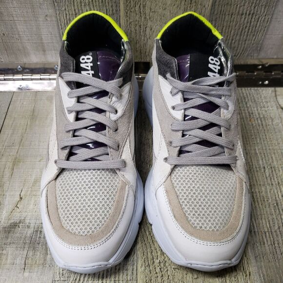 P448 Leia Women's Size EU 37 US 6.5-7 Chunky Platform Leather Sneakers Trainers - Picture 4 of 9